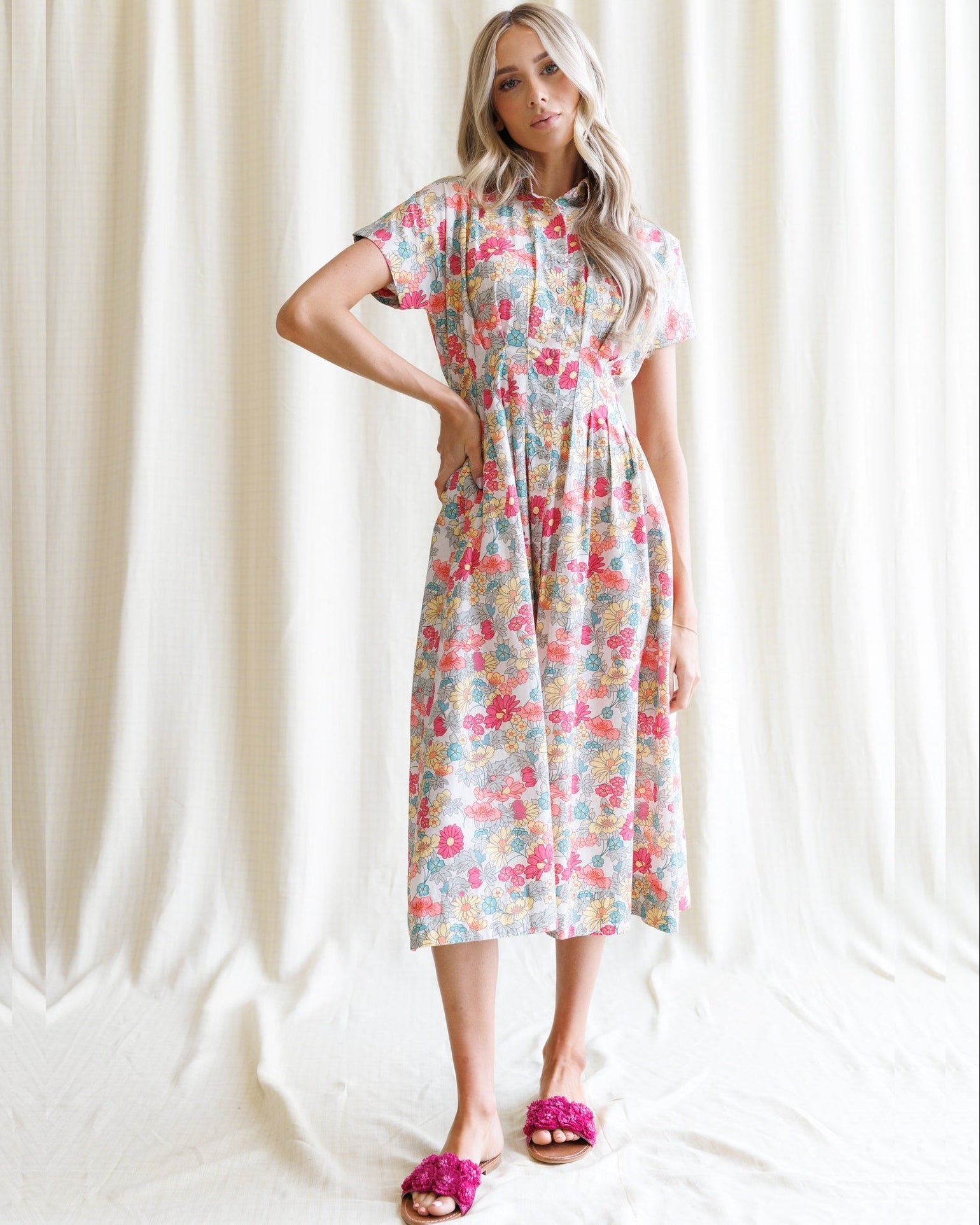 Pleated Shirtdress Main image