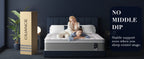 Twin XL Mattress, 12 Inch Twin XL Mattress in a Box Hybrid Design for Cooling Sleep Pressure Relief Supportive Fiberglass Free