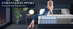 Twin XL Mattress, 12 Inch Twin XL Mattress in a Box Hybrid Design for Cooling Sleep Pressure Relief Supportive Fiberglass Free