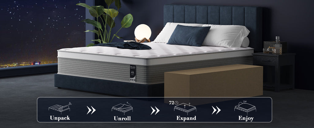 Twin XL Mattress, 12 Inch Twin XL Mattress in a Box Hybrid Design for Cooling Sleep Pressure Relief Supportive Fiberglass Free