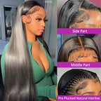 250 Density Human Hair Wigs Blonde 613 Lace Front Wigs 13x6 Straight Human Hair Lace Frontal Wig Brazilian Hair Wigs for Women