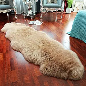 Genuine Sheepskin Area Rug Wool Rug Fur Carpet Fluffy Shaggy Fur Rug For Living Room Kids Bedroom Real Sheepskin Throw Lambskin