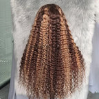 Highlight Wig Human Hair Ombre Hd Lace Wig 13x6 Deep Curly Lace Frontal Human Hair Wig Brazilian 13x4 Water Wave Wigs For Women