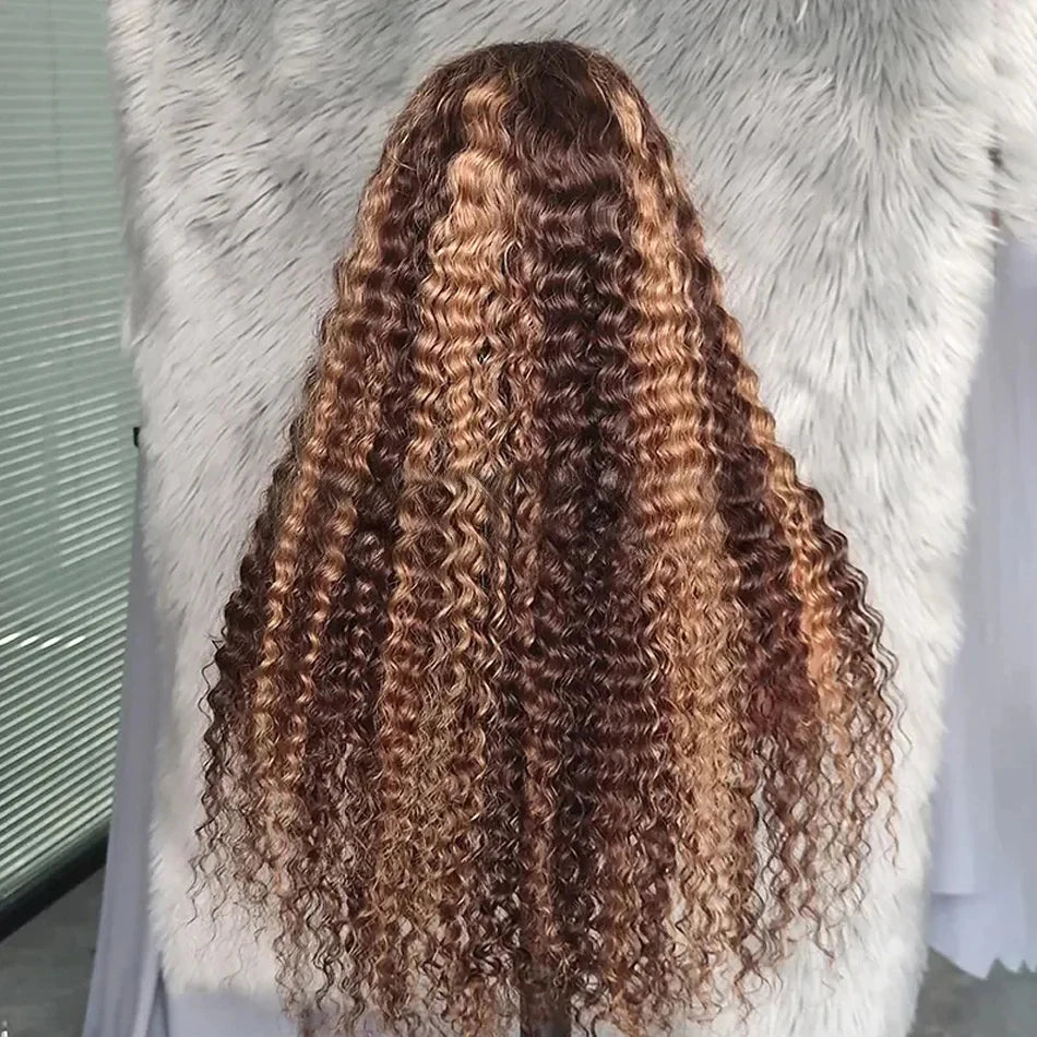 Highlight Wig Human Hair Ombre Hd Lace Wig 13x6 Deep Curly Lace Frontal Human Hair Wig Brazilian 13x4 Water Wave Wigs For Women