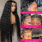 Deep Curly Lace Front Wigs Transparent HD 13x4 Lace Frontal Wigs Deep Wave 100% Real Human Hair Wigs For Women Wet And Wavy