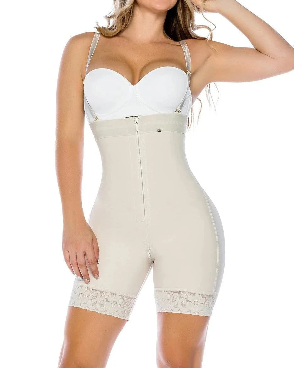 Fajas Colombianas Compression Shapewear Open Bust Tummy Control with Zipper Main image