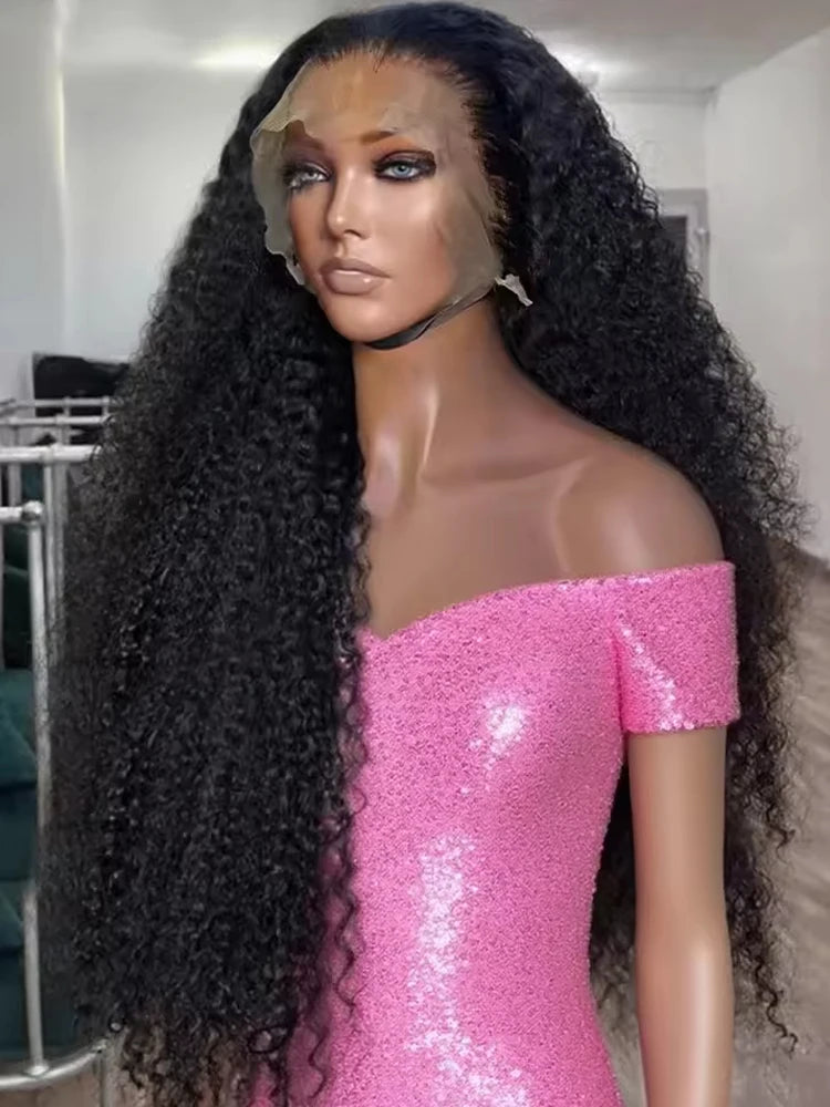 Deep Curly Lace Front Wigs Transparent HD 13x4 Lace Frontal Wigs Deep Wave 100% Real Human Hair Wigs For Women Wet And Wavy Main image