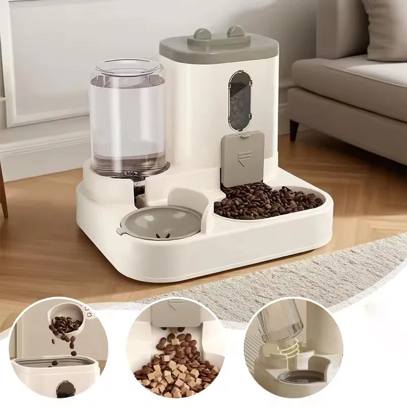 Pet large-capacity feeder integrated automatic water dispenser cat food bowl dog feeding bowl cat bowl dog bowl pet supplies Main image