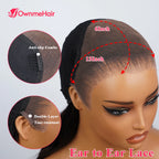 Real 100% Human Hair 13x6 Glueless Lace Wig Vietnames Bone Straight Hair Pre Plucked Bleached Knots Ready to Wear and Go 32Inch