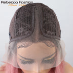13x5x1 Ombre Pink Straight Hair Wig T Lace Front Human Hair Wigs Transparent Swiss Lace Brazilian Straight Lace Wigs For Women