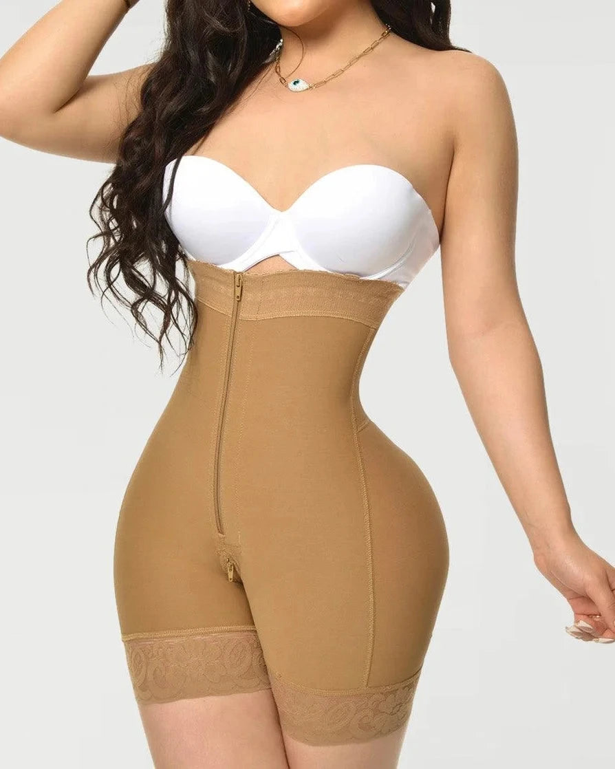 Fajas Colombianas Compression Shapewear Open Bust Tummy Control with Zipper