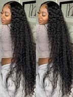 Deep Curly Lace Front Wigs Transparent HD 13x4 Lace Frontal Wigs Deep Wave 100% Real Human Hair Wigs For Women Wet And Wavy