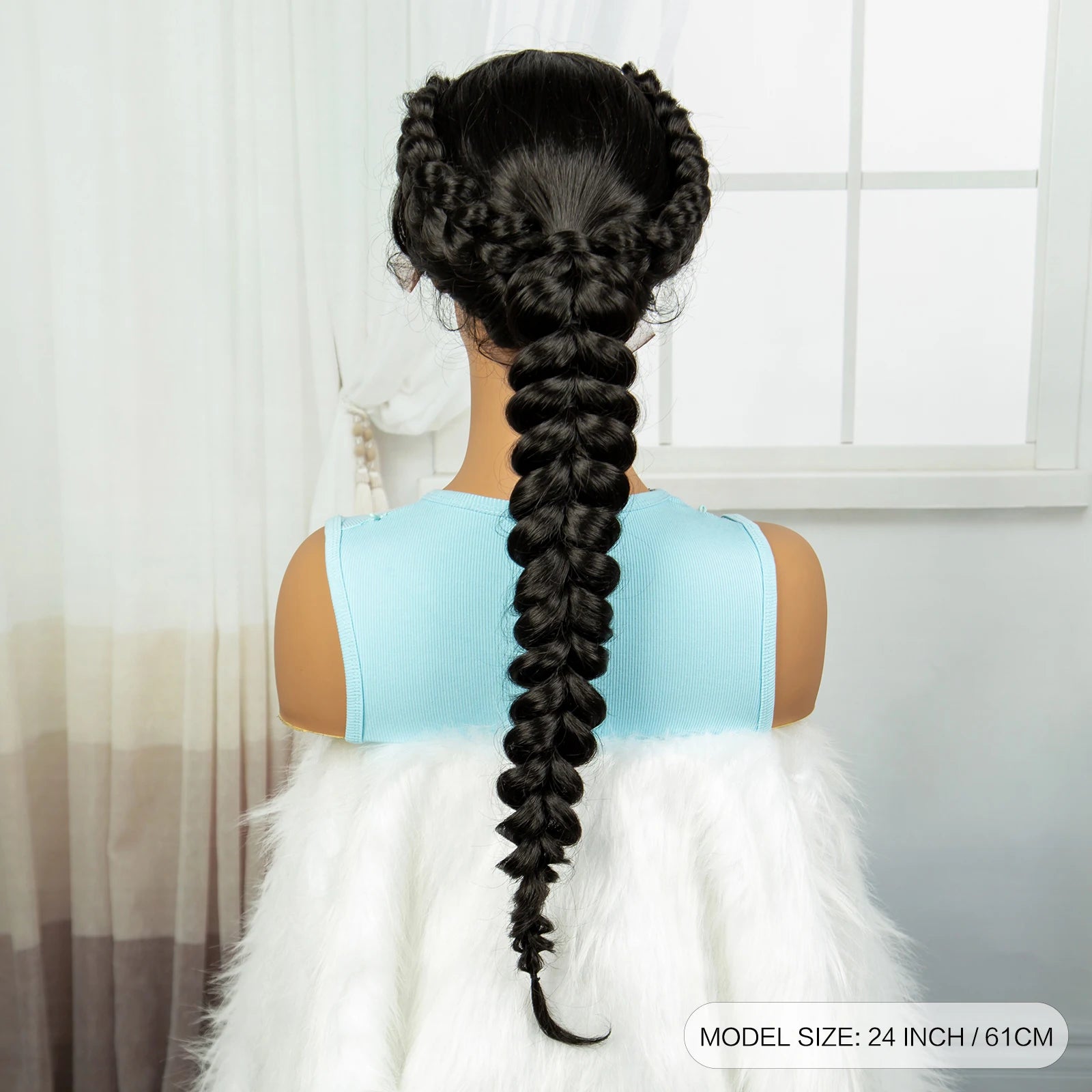 Twist Braided Wigs Synthetic Lace Front Handmade Knotelss Braided Lace Wigs Natural Braidis Wigs with Baby Hair for Black Women