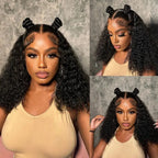 Deep Wave Bob Lace Front Human Hair Wigs Short Bob Wig 13x4 4x4 Lace Frontal Wigs Brazilian Black Pre Plucked Curly Human Hair