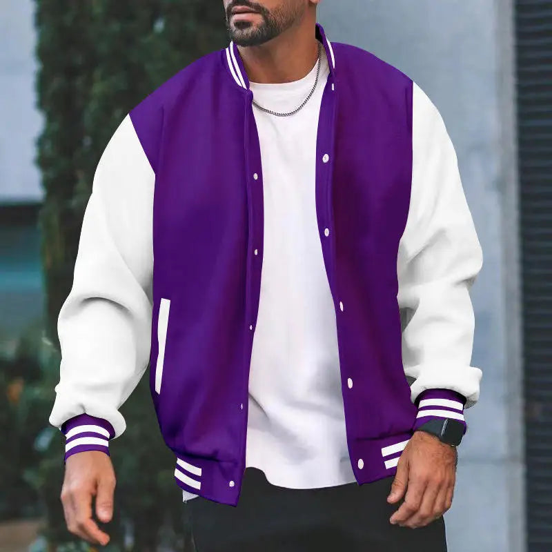 High Quality Plus Size Men Jackets Baseball Coats Winter Warm Men Clothing 2026 logo Letterman Jackets Secondary image