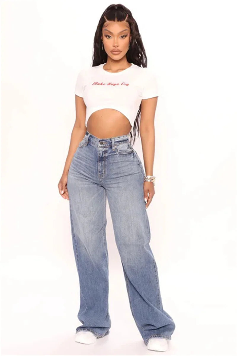 2026 New Y2K High Waist Baggy Jeans For Women Fashion Loose Denim Wide Leg Pants Casual Female Clothing XS-XL Drop Shipping