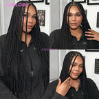 36" Cornrow Braids Lace Wigs Synthetic Full Lace Braided Wigs For Women Knotless Box Braid Wig Braided Wigs