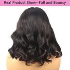 13x4 Lace Frontal Wig Human Hair Short Bob Wig Body Wave 4x4 HD Lace Front Closure Wig Brazilian Virgin Hair Natural Black Color