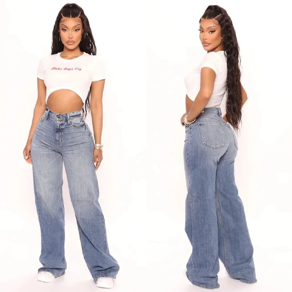 2026 New Y2K High Waist Baggy Jeans For Women Fashion Loose Denim Wide Leg Pants Casual Female Clothing XS-XL Drop Shipping