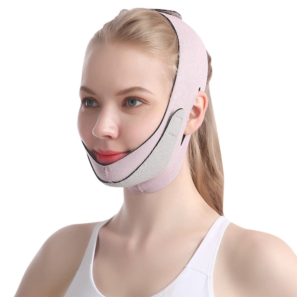 Face-lift with Sleep Face V Shaper Facial Slimming Bandage Relaxation Shape Lift Reduce Double Chin Face Thining Band Massage Main image