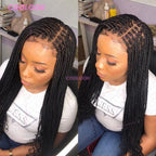 36" Cornrow Braids Lace Wigs Synthetic Full Lace Braided Wigs For Women Knotless Box Braid Wig Braided Wigs
