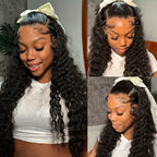 Deep Curly Lace Front Wigs Transparent HD 13x4 Lace Frontal Wigs Deep Wave 100% Real Human Hair Wigs For Women Wet And Wavy