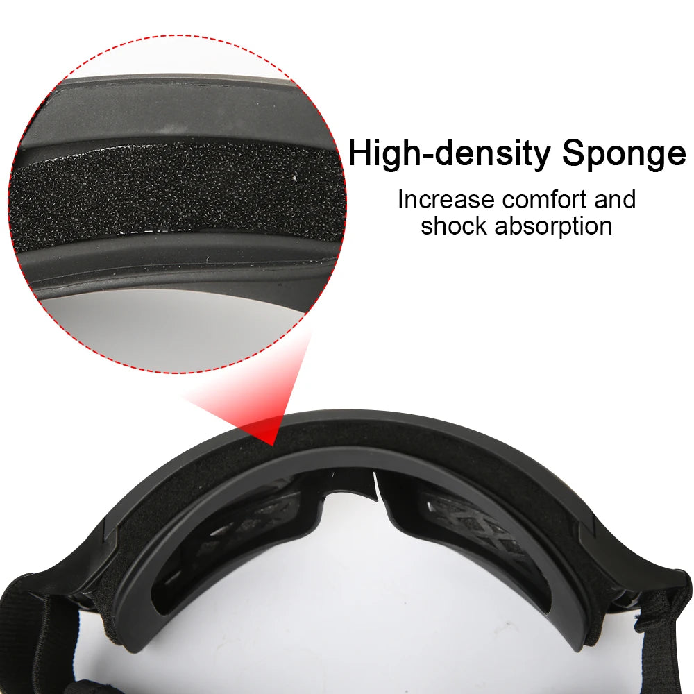 JSJM New Style Tactical Goggles CS Airsoft Windproof Shooting Glasses HD 3 Lens Motocross Motorcycle Mountaineering Safe Glasses