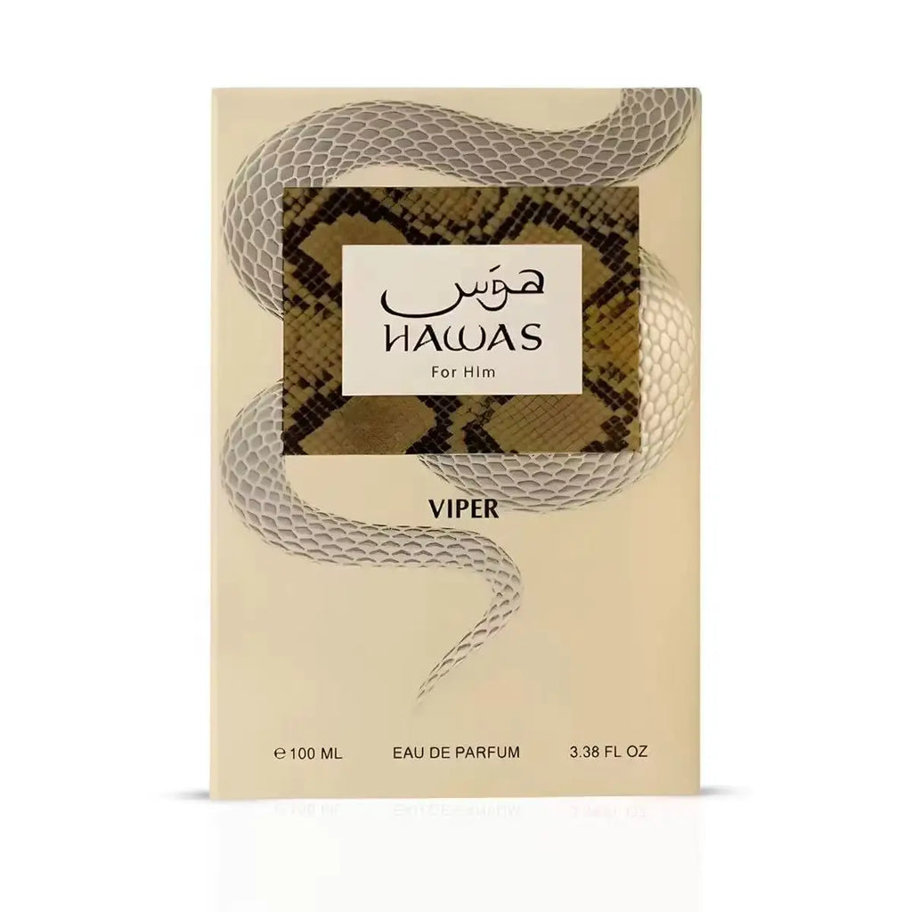 Hawas For Him Viper Eau de Parfum 100ml 3.38fl.oz Men Woody Spicy Long Lasting Fragrance