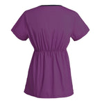 Women's Embroidered Scrub Top Nursing Uniform Blouse Short Sleeve Working Top with Pockets Personalized with your Text