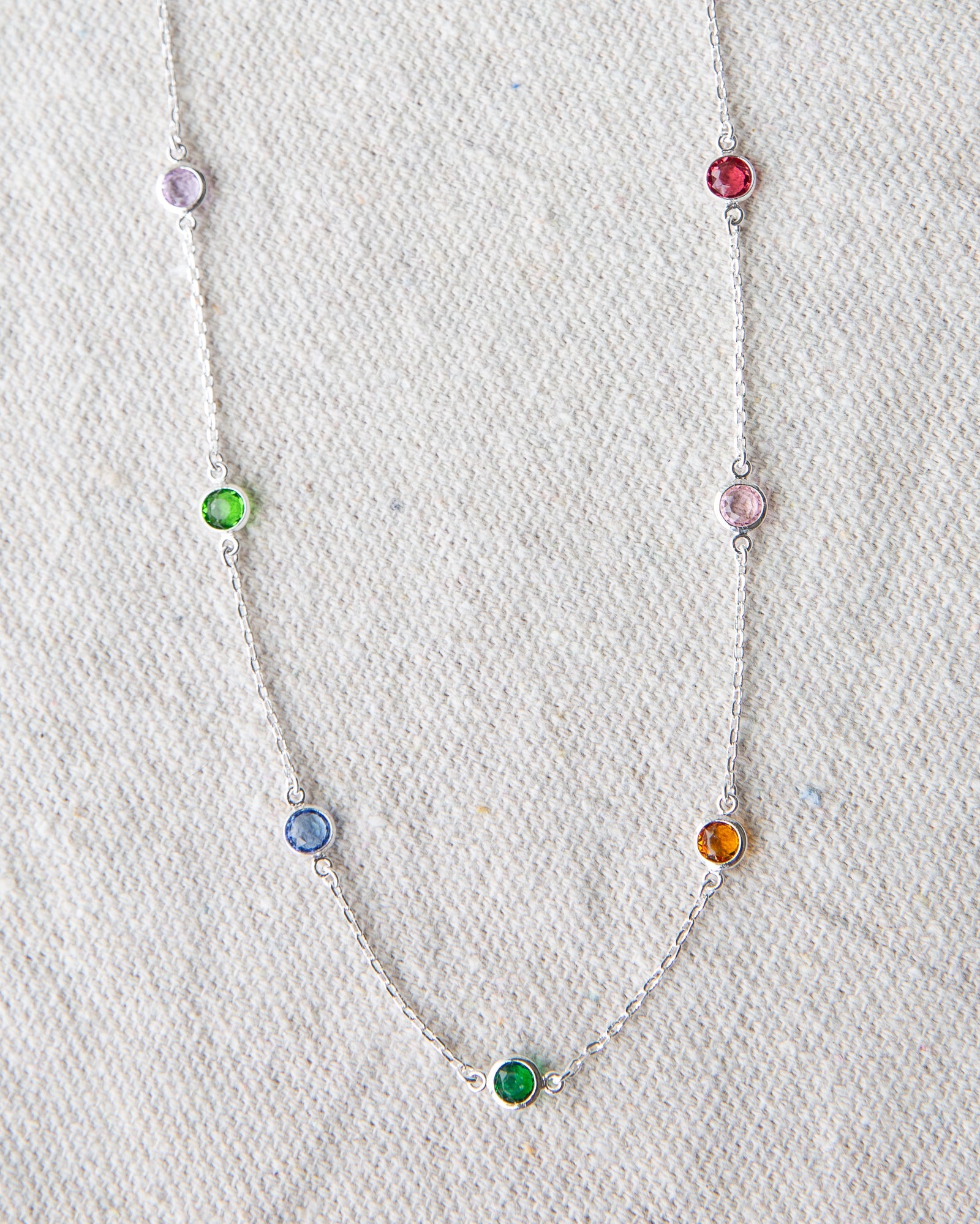 Silver Pop of Color Necklace Secondary image