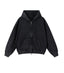 NOIR VINTAGE WASH ZIP HOODIE
