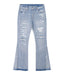 SKY DISTRESSED SPLIT FLARE DENIM