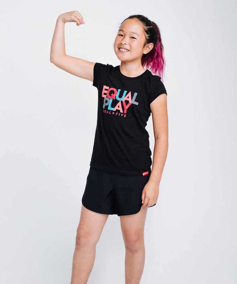 Equal Play Girls' Black T Shirt Main image