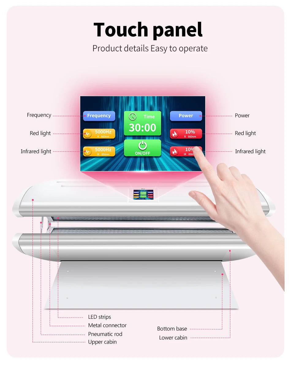 Red light therapy bed beauty and skin whitening red light therapy collagen SPA infrared red light therapy bed whole body tissue