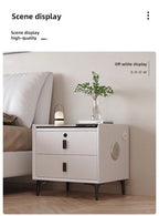 Modern Simple Luxury Smart Bedside Table New Solid Wood Multi-Functional Wireless Charging Accessible Internet Bedroom Furniture