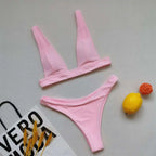 2026 Sexy Brazilian Bikini Swimwear Women Halter Push Up Bikini Set Swimsuit Female Lemon Print Bandage Biquini Bathing Suit XL