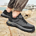 OEM Service Cow Genuine Leather Waterproof Anti Slip Hiking Work Shoes for Men