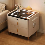 Modern Simple Luxury Smart Bedside Table New Solid Wood Multi-Functional Wireless Charging Accessible Internet Bedroom Furniture