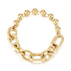Gold Plated Stainless Steel Link Chain Bracelet Butterfly Shape Buddhism Religious for Anniversary Occasions