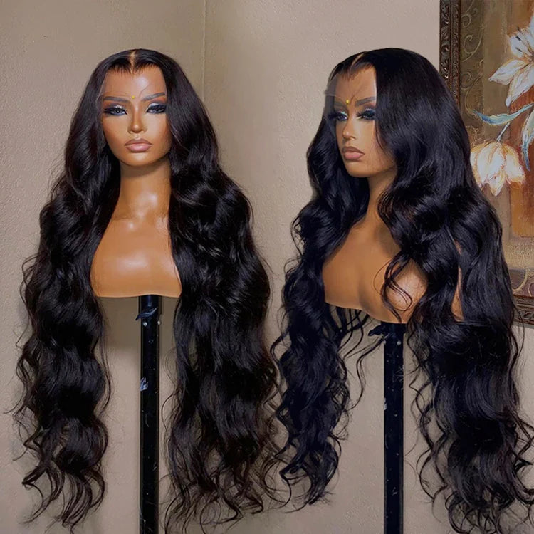 Ginger Black Mixs Colored Wigs 13x4 HD Glueless Human Hair Wig Highlighted Body Wave Transparent Hd Lace Front Wig Pre Plucked Secondary image