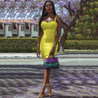 New 2026 Women Sexy Celebrity Midi Red White HL Elastic Bandage Dress Spaghetti Strap Club Bodycon Party Dress Wholesale HL434