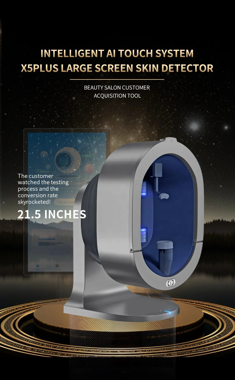 A 3D AI facial skin analyzer for hair diagnosis and professional analysis  with 8-spectrum beauty salon equipment