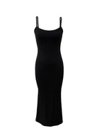New Arrival Women's Summer Bodycon Maxi Dress Spaghetti Strap Sklinky Casual Ribbed Knit Floor-Length with Beading Decoration