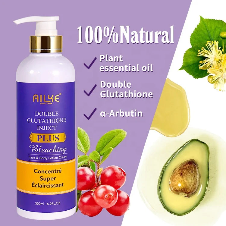 OEM/ODM Naturally Vegan Brighten Skin Best Glutathione Lightening Knuckle Black Spot Whitening Body Lotion for Men and Women Secondary image