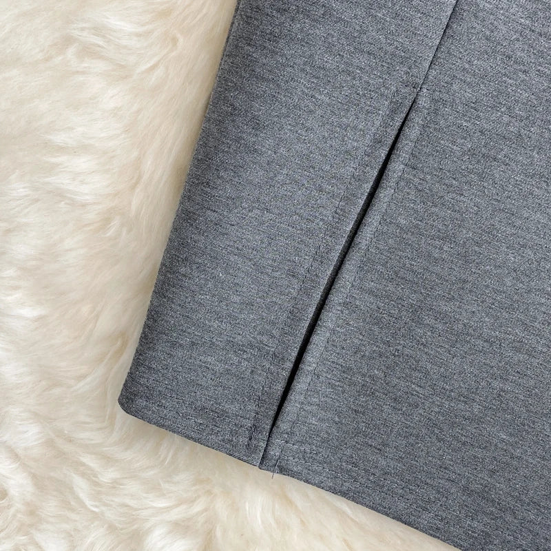 Women's Skirt Solid High Waist Work Pencil Skirt 2026 New Fashion Ladies Slim Fit Split Office OL Skirt Grey Red Black Skirts