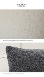 Plush Cushion Cover Cozy Faux Fur Teddy Pillow Cover For Sofa Living Room 18x18 Decorative Pillows Nordic Home Decor Pillowcase