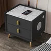 Modern Simple Luxury Smart Bedside Table New Solid Wood Multi-Functional Wireless Charging Accessible Internet Bedroom Furniture