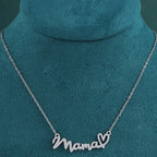 XL-B-05242 New Minimalist Design MAMA Heart-shaped Collarbone Chain Necklace, Popular on in Europe, America