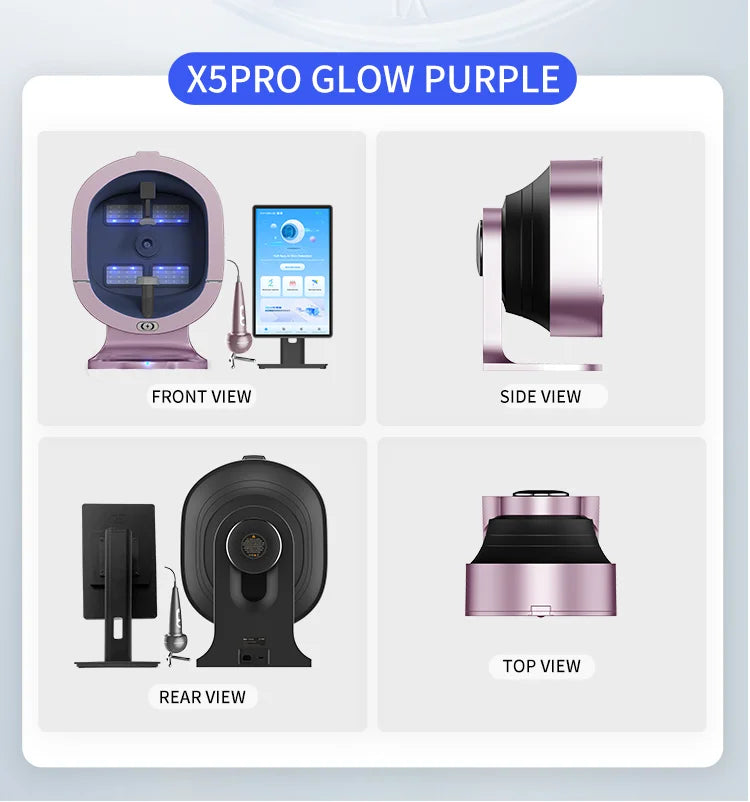 A 3D AI facial skin analyzer for hair diagnosis and professional analysis  with 8-spectrum beauty salon equipment