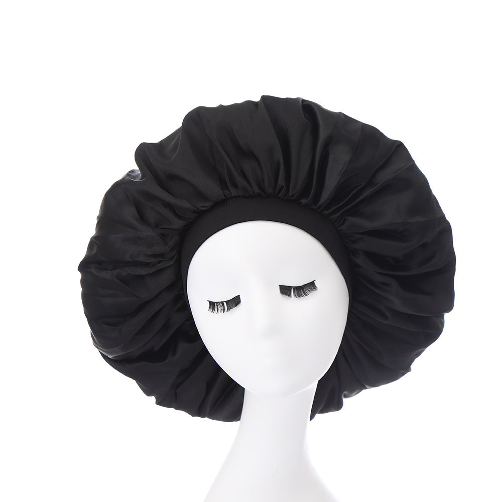 Large Bonnet Women Big Size Satin Bonnet Sleeping Night Women Cap Bonnet Hat Satin Cheveux Nuit Silk Bonnets for Women